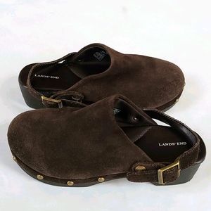 Lands' End | Girls Brown Leather Clogs